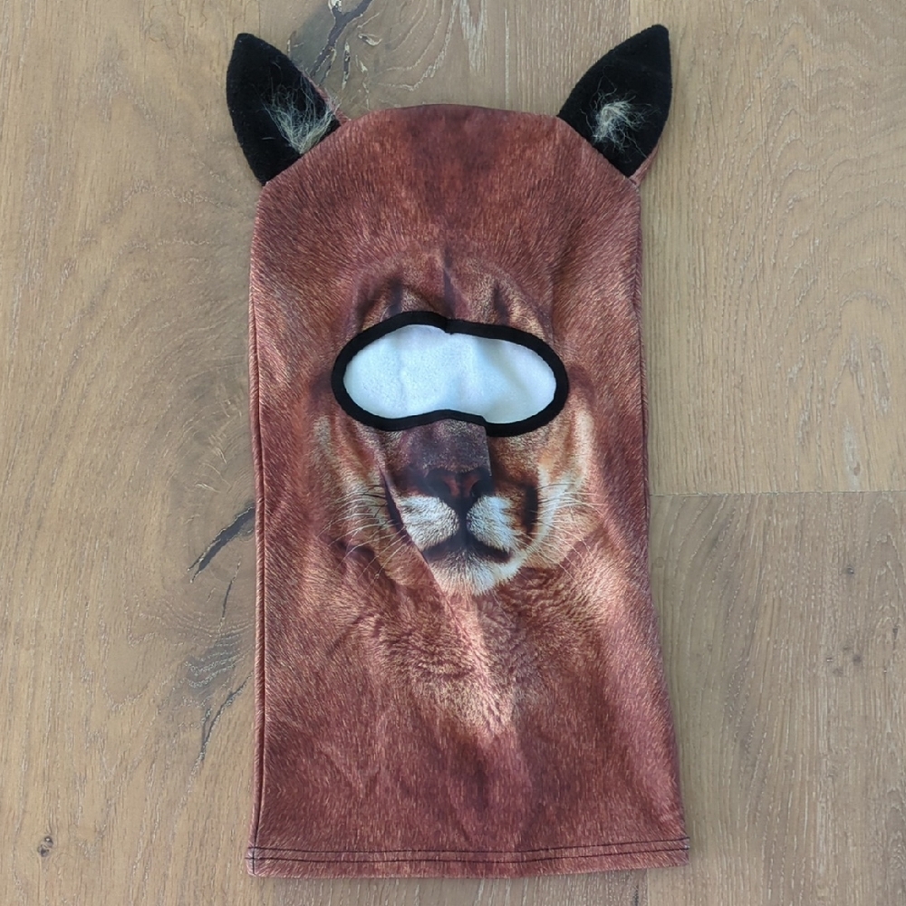 Animal Print Balaclava with Ears